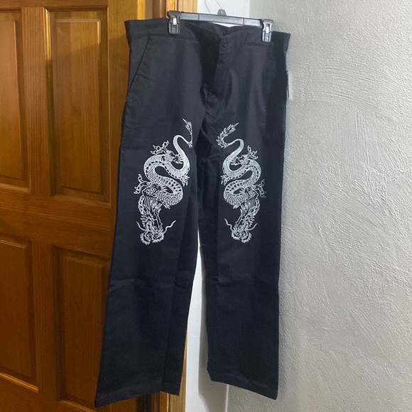 Neon Riot double dragon🐉pants 2XL+925 Italy🐲necklace 16” - Picture 2 of 15